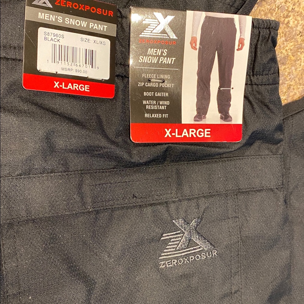 NWT ZeroXposur Snow Pants XL Fleece Lined Relaxed Fit Winter Outdoor - Picture 4 of 17